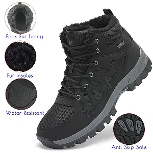 Чоловічі черевики для хайкінгу FLARUT, утеплені зимові чоботи для снігу, трекінгу synthetic.ua - Фото 1