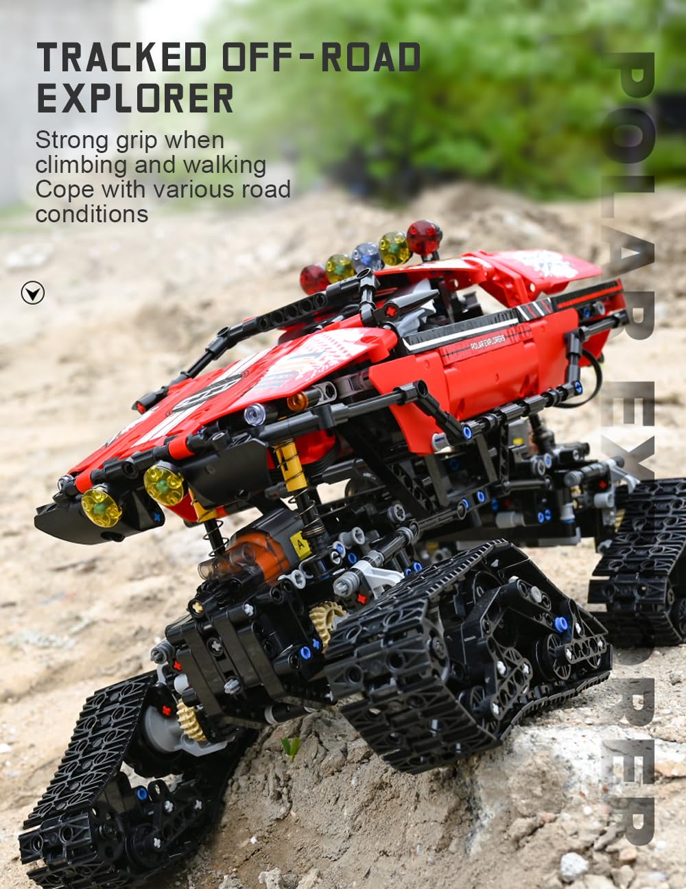 Транспортний засіб Mould King 18010 RC Explorer Polar Chain, фото №5