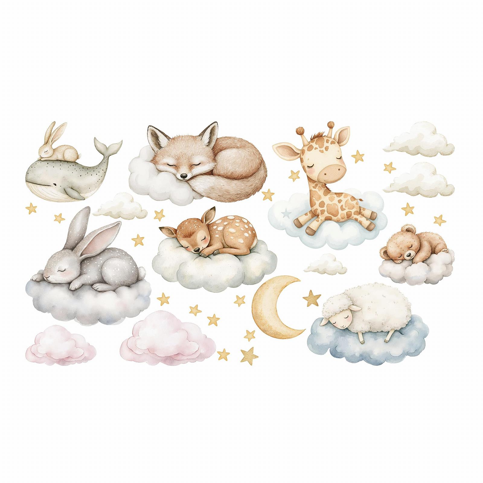 Наклейка на стіну GRAZDesign Sleeping Animals 100 x 57 см, фото №2