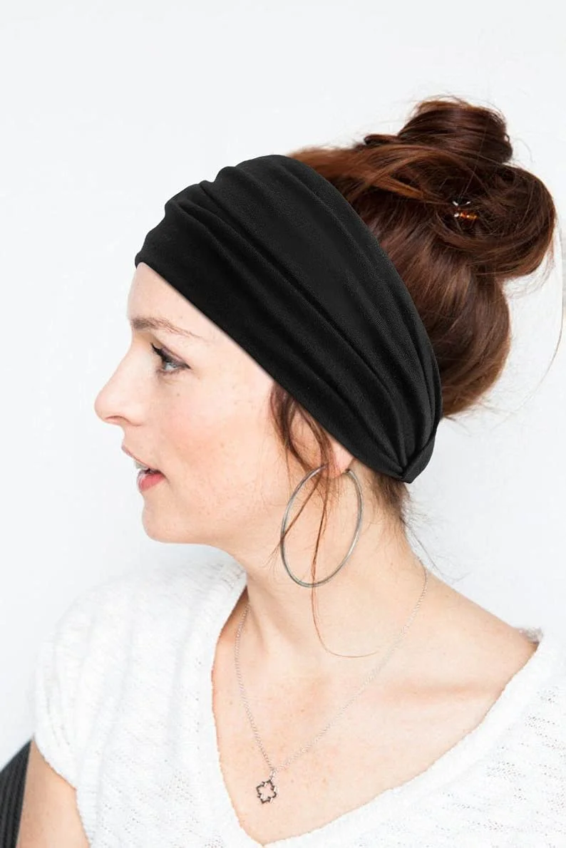 Пов'язка на голову Широка еластична для жінок та дівчат, набір 4 шт., фото №6 Пов'язка на голову Широка еластична для жінок та дівчат, набір 4 шт., фото №6