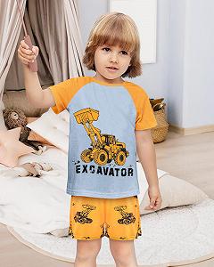 Піжама PASHOP для хлопчиків, літня, комплект з двох предметів: футболка з короткими рукавами та шорти synthetic.ua - Фото 1