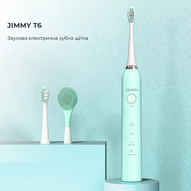 Электрическая зубная щетка Jimmy T6 Electric Toothbrush with Face Clean Blue, фото №4