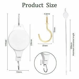 Регульовані гачки для рослин Gueenky Pack of 4 White synthetic.ua - Фото 1