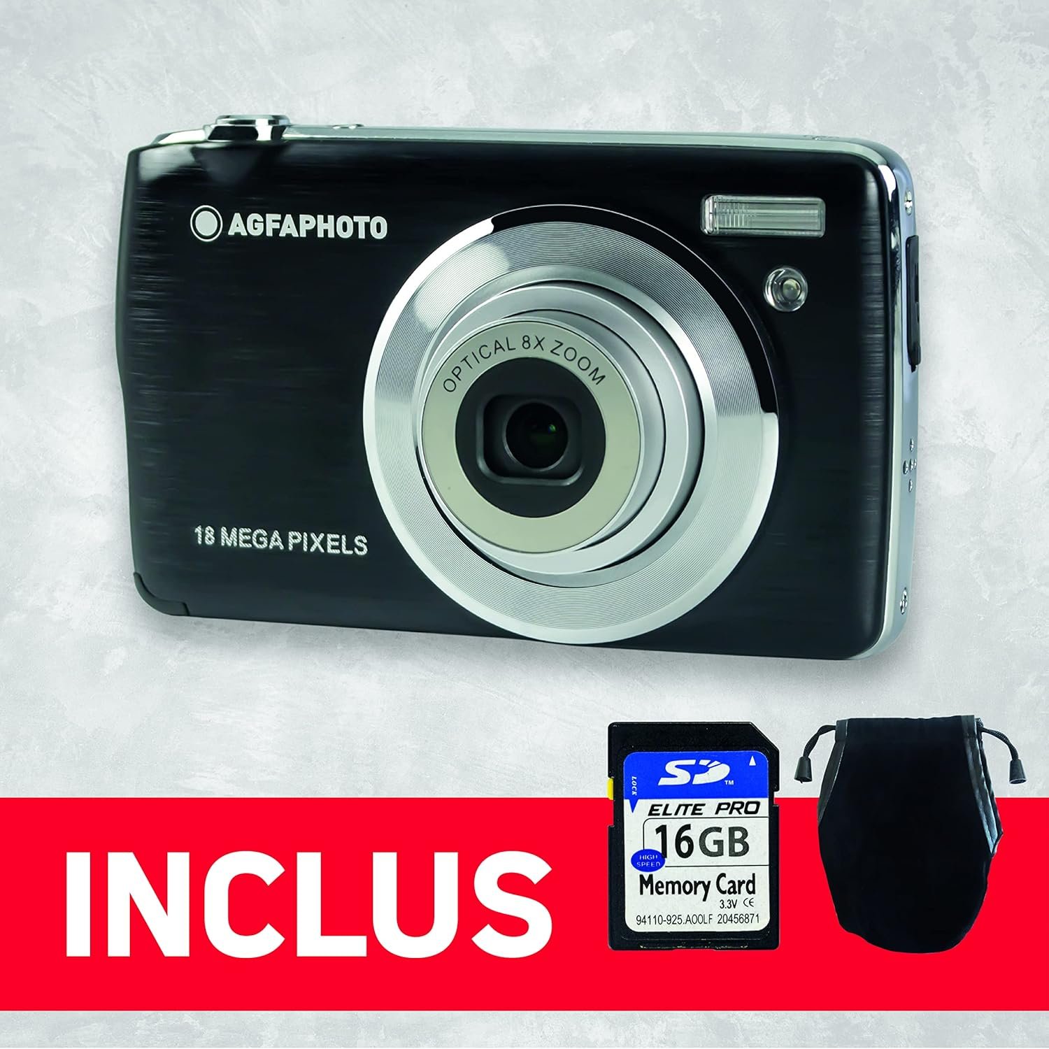 Фотоаппарат AgfaPhoto DC8200BK 21 Мп / CMOS / Full HD 24 fps / 8Х зум / Черный, фото №2