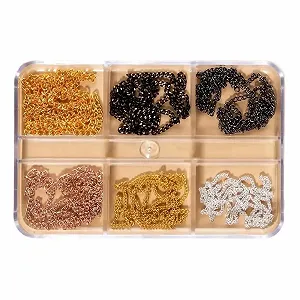 Цепочки для ногтей Bold Rock с классическими металлическими подвесками, готические акценты для ногтей для индивидуального дизайна, бунтарский микс для украшения ногтей - Фото 1