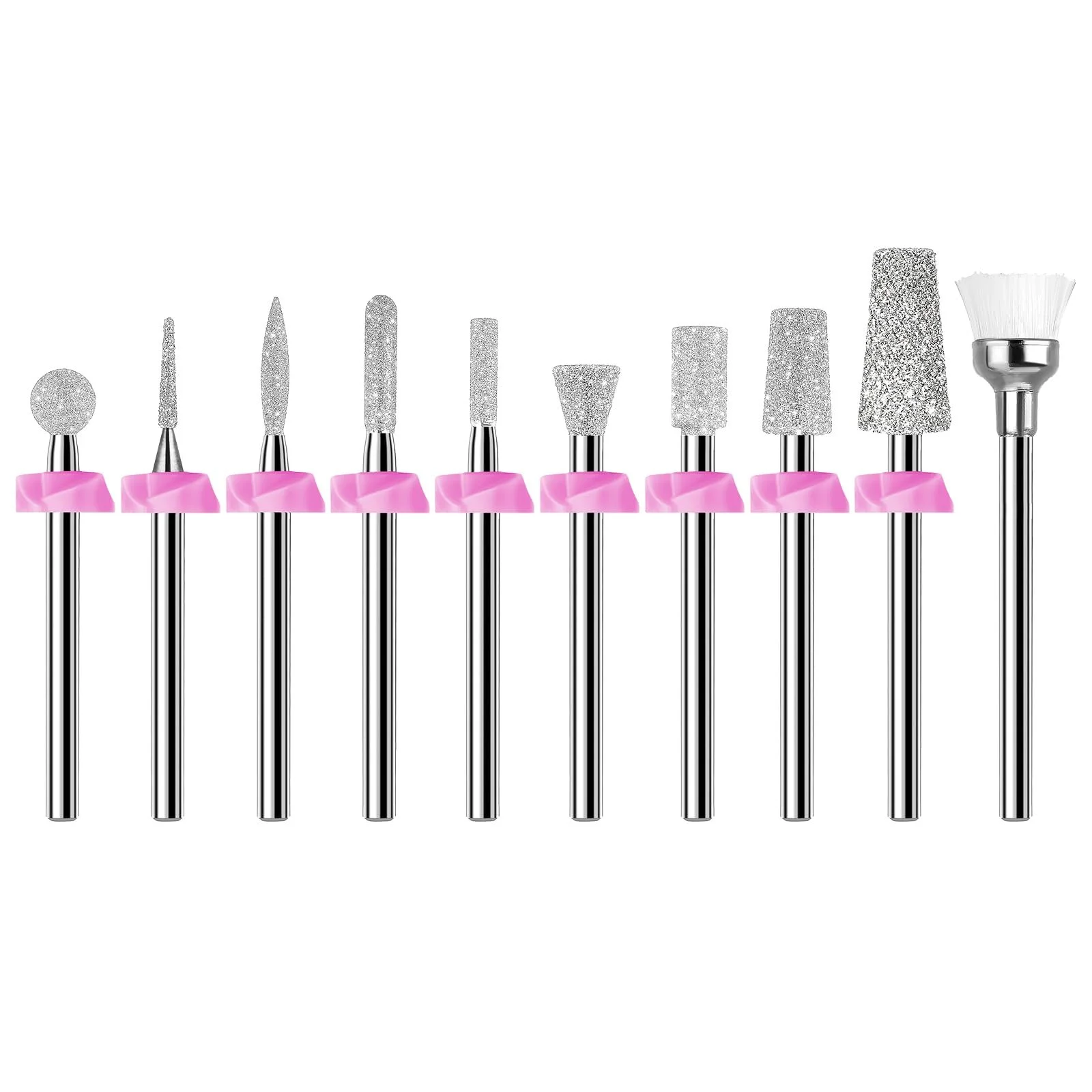 Набір алмазних насадок для манікюрного дриля Makartt Diamond 10 шт, фото №7