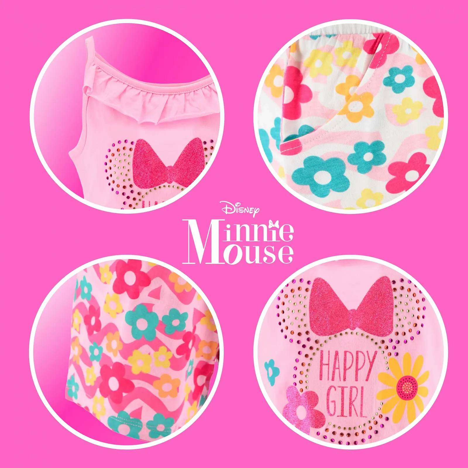 Піжама Дитяча Disney Minnie Mouse Літній Комплект для Дівчаток Minnie Mouse, фото №7 Піжама Дитяча Disney Minnie Mouse Літній Комплект для Дівчаток Minnie Mouse, фото №7