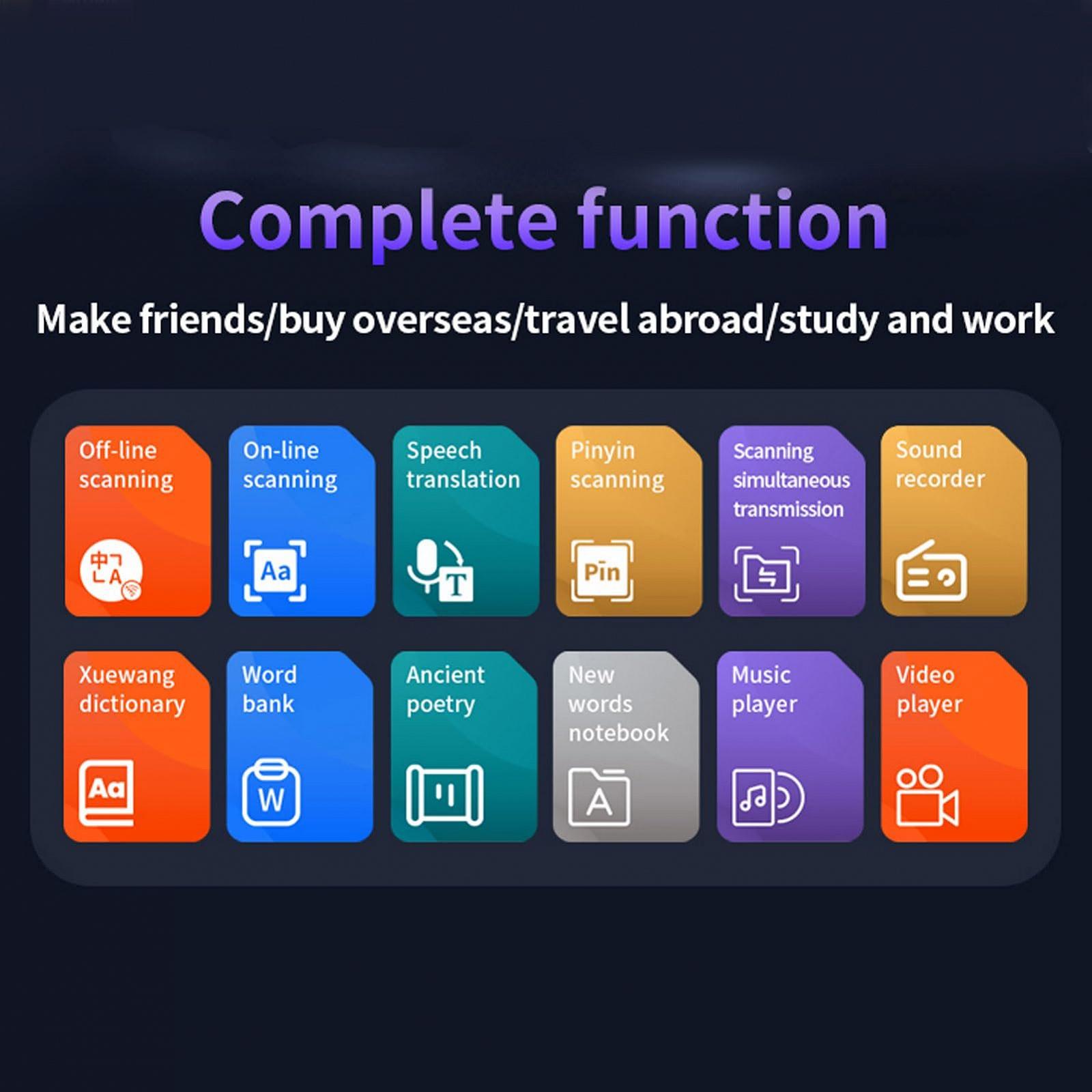 Ручка для перекладу 3.7-дюймовий сенсорний екран Smart Pen Scan з 142 онлайн мовами / Голосовий переклад, фото №8 Ручка для перекладу 3.7-дюймовий сенсорний екран Smart Pen Scan з 142 онлайн мовами / Голосовий переклад, фото №8