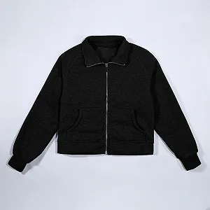 Девочка Толстовка на молнии Generisch Флисовая куртка с карманами и модным воротником-стойкой synthetic.ua - Фото 1