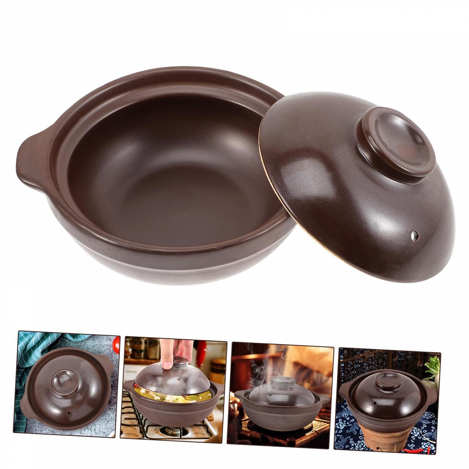 Горщик для запікання TOYANDONA керамічний термостійкий з кришкою коричневий, фото №9 Горщик для запікання TOYANDONA керамічний термостійкий з кришкою коричневий, фото №9
