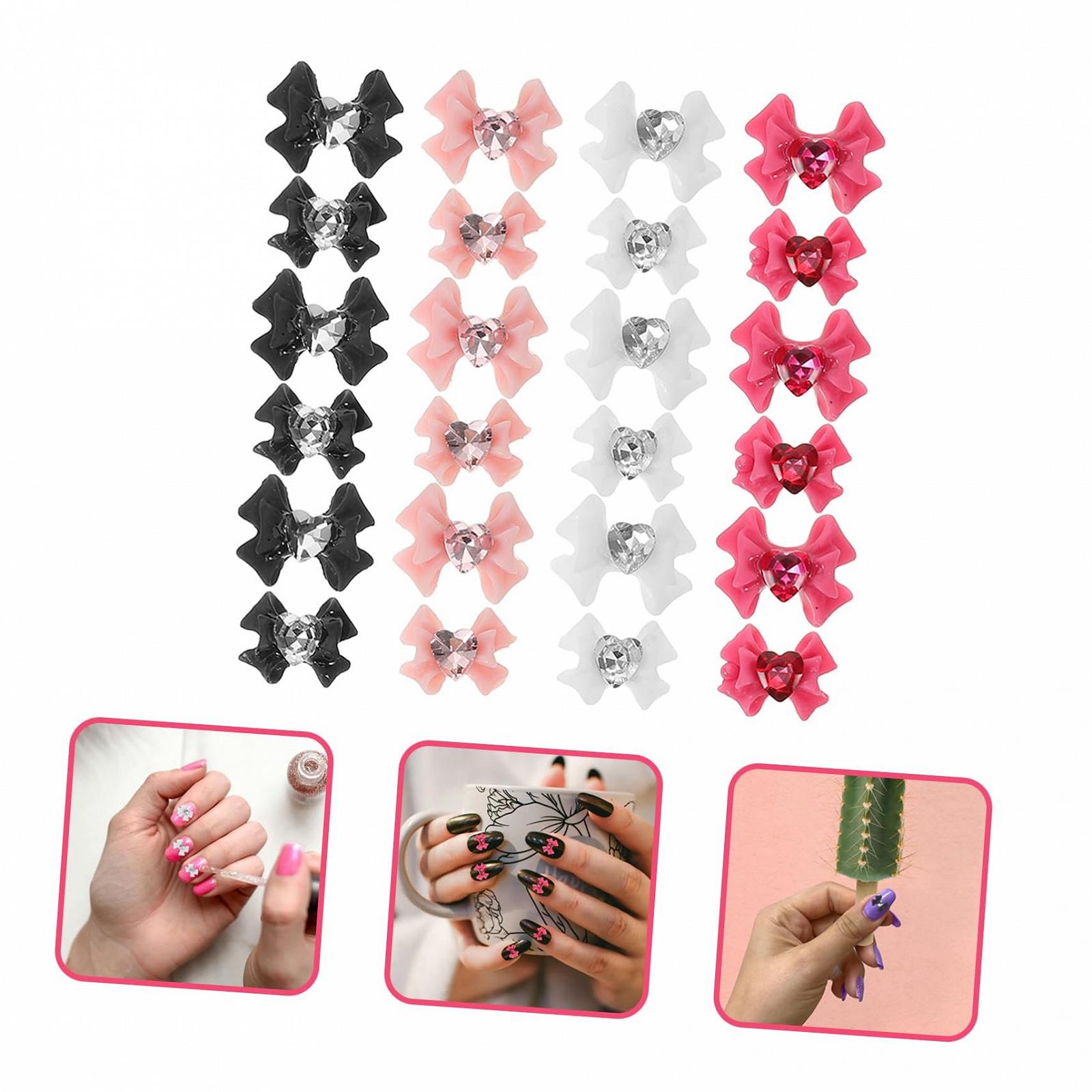 Прикраса для нігтів Бантик FOMIYES 200 шт. Смола 3D, фото №3