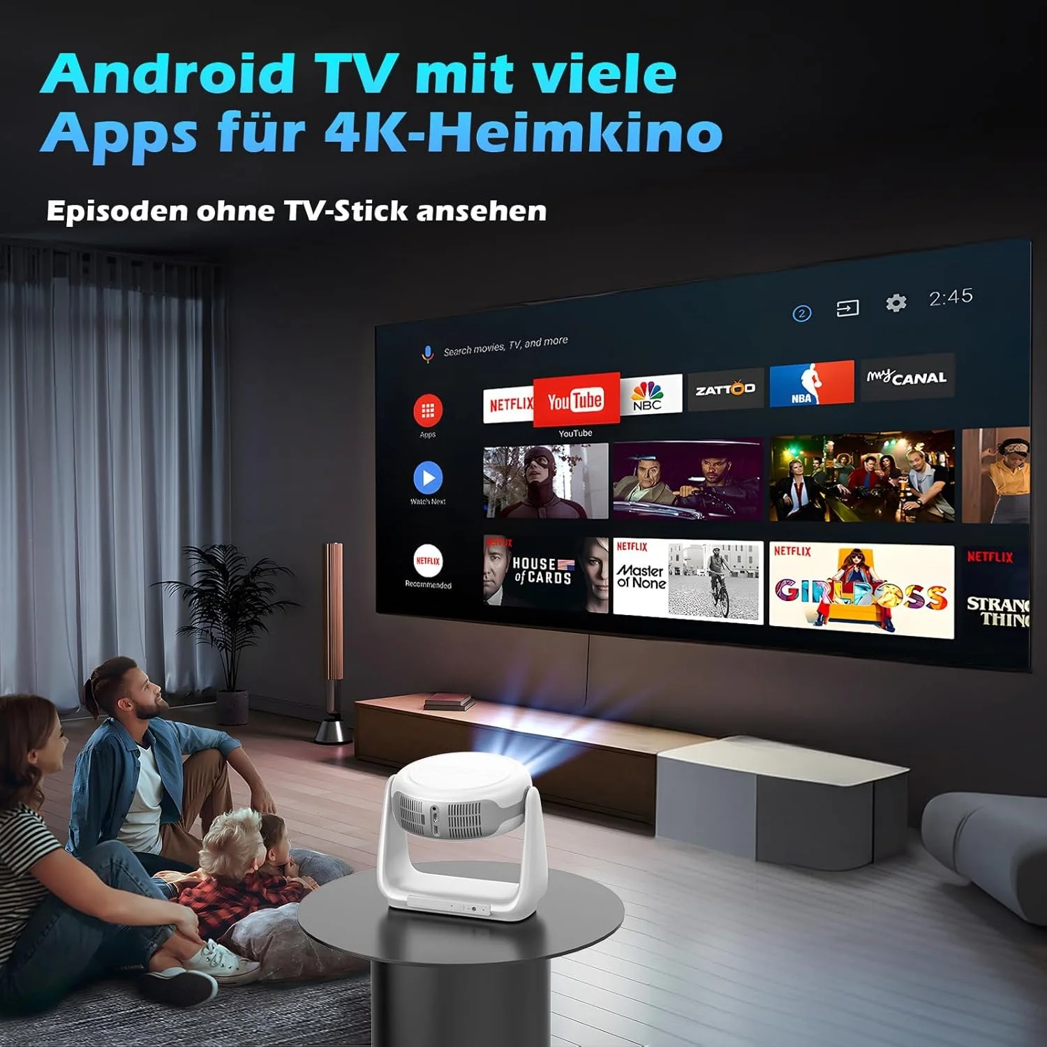 Проектор EUARY K1-99 Full HD Wi-Fi Bluetooth Android 11, фото №3 Проектор EUARY K1-99 Full HD Wi-Fi Bluetooth Android 11, фото №3