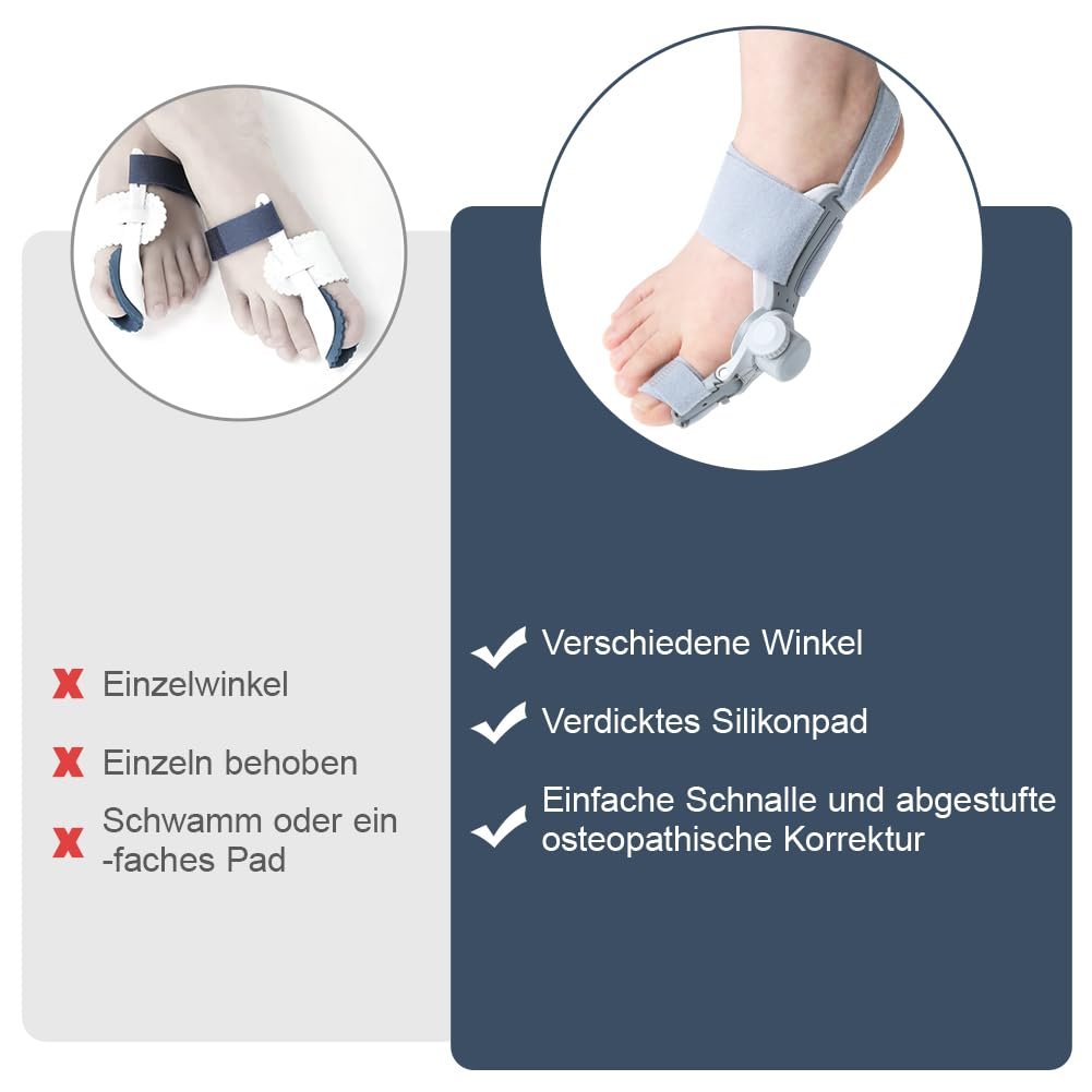 Шина для корекції Hallux Valgus Регульована з нековзним ремінцем на п'яті для корекції вальгусної деформації, фото №5