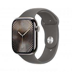 Смарт-годинник Apple Watch Series 10 (GPS + Cellular, 46 мм) Титановий корпус Натуральний Ремінець Світло-сірий (S/M) - Фото 1