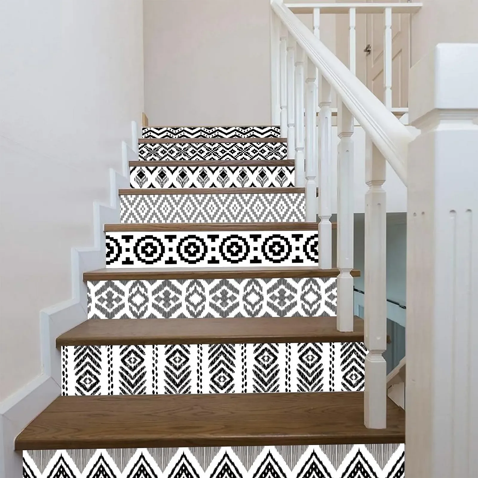 Наклейки для сходів CHDITB Vintage Набір 12 шт 18 x 100 см Самоклеюча, фото №3
