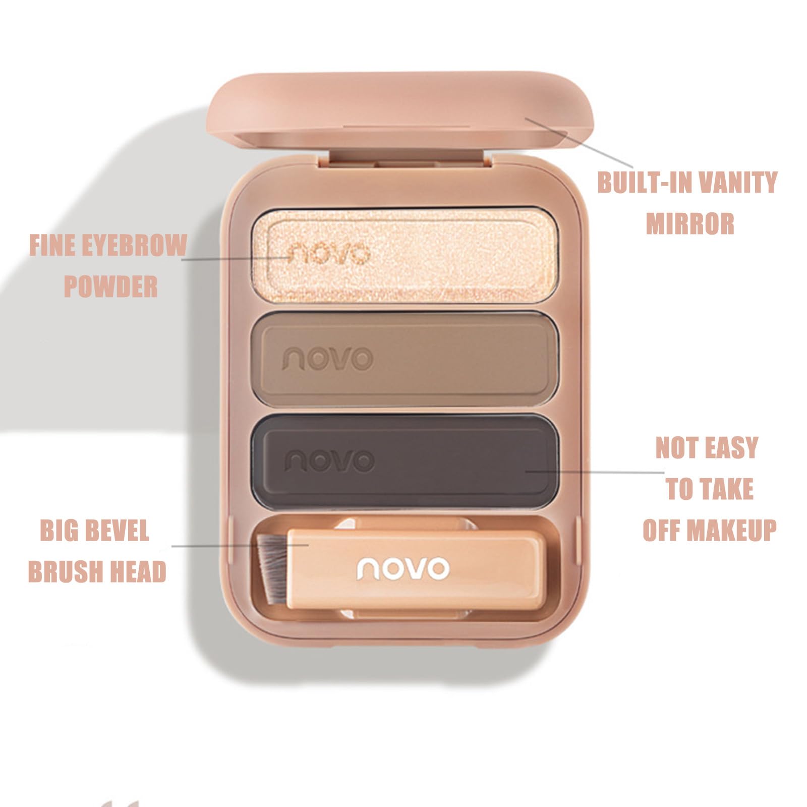 Пудра для брів трикольорова contour трикольорова доска, фото №6 Пудра для брів трикольорова contour трикольорова доска, фото №6