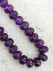 Бусины Аметист натуральный гладкий арбуз 6.5-7 мм synthetic.ua - Фото 1