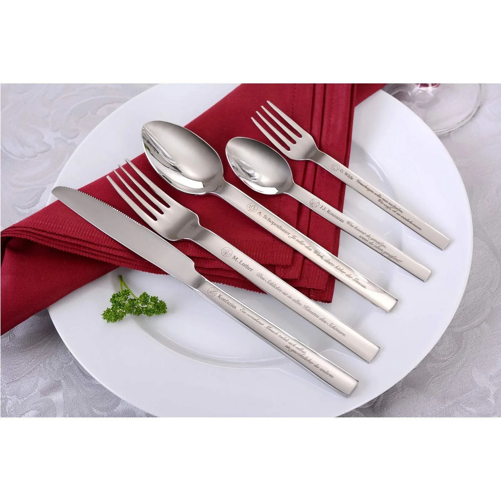 Набір столових приборів GRÄWE POESIE, 30 предметів, нержавіюча сталь 18/10, фото №3 Набір столових приборів GRÄWE POESIE, 30 предметів, нержавіюча сталь 18/10, фото №3