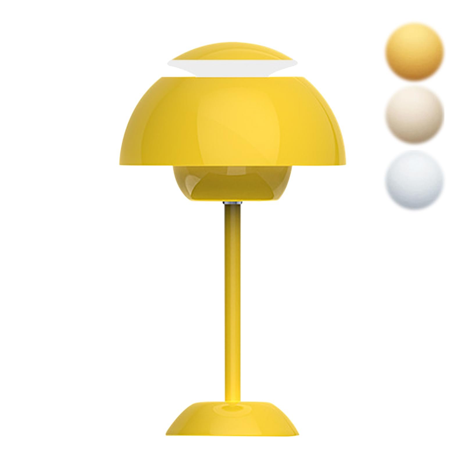 Настільна лампа LUPATDY Mushroom LED акумуляторна Touch 3 рівні яскравості Золотисто-жовта, фото №1