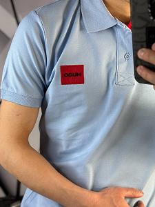 Поло Hugo Boss блакитного кольору mf028 synthetic.ua - Фото 1