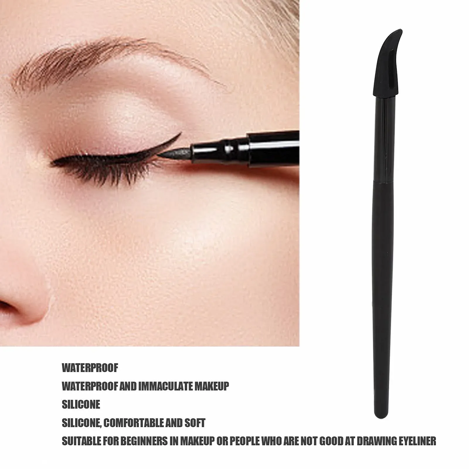 Инструмент-аппликатор для подводки глаз Силиконовый, с эргономичным дизайном и удобной ручкой, фото №2 Инструмент-аппликатор для подводки глаз Силиконовый, с эргономичным дизайном и удобной ручкой, фото №2