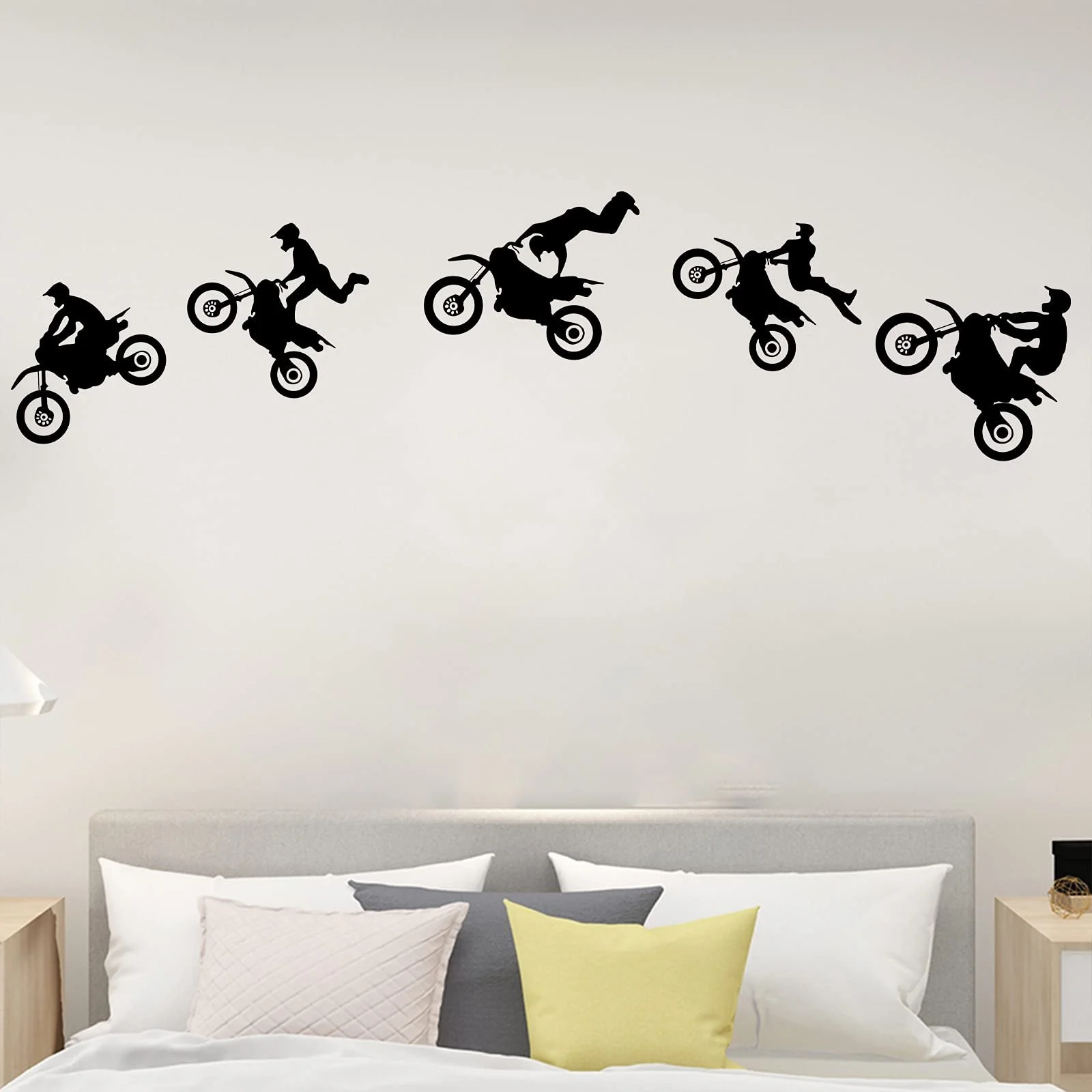 Наклейки на стіну спортивні Мотокрос Мотоцикл Велосипед 160 x 40 см, фото №5 Наклейки на стіну спортивні Мотокрос Мотоцикл Велосипед 160 x 40 см, фото №5