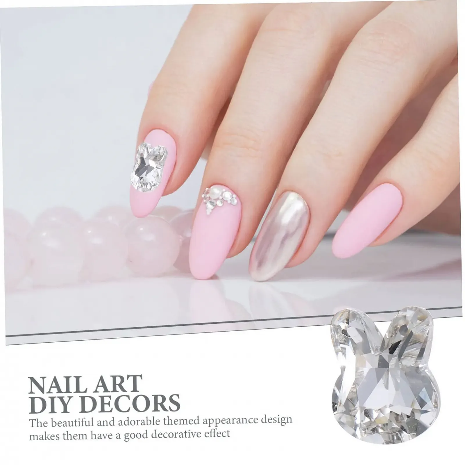 Прикраси для нігтів Кролик 60 шт, кристали, діаманти, фото №9 Прикраси для нігтів Кролик 60 шт, кристали, діаманти, фото №9