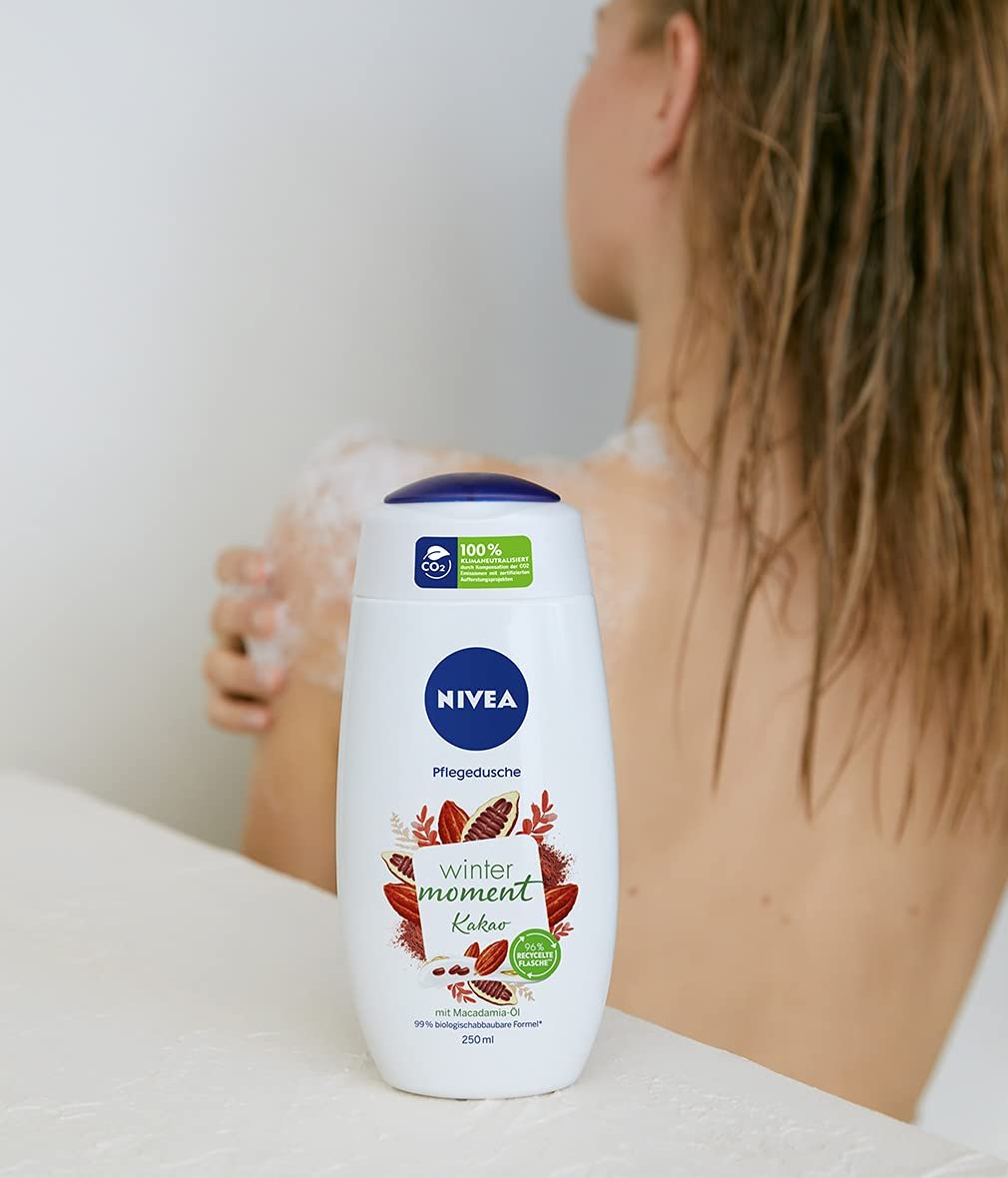 Крем-гель для душа NIVEA Winter Moment Cocoa Shower Care с маслом макадамии 250 мл, фото №5