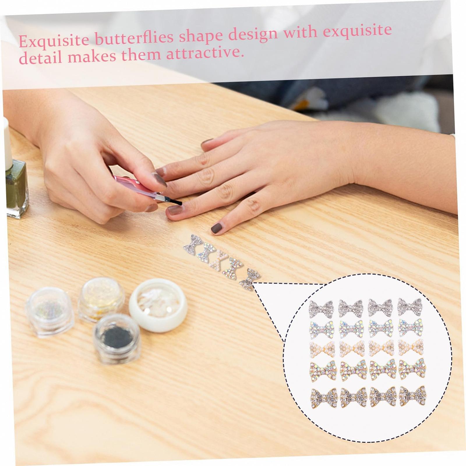 Украшения для ногтей 150 шт. Стразы и банты для творческого дизайна ногтей. Украшение для искусственных и натуральных ногтей, фото №6