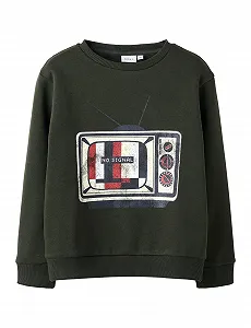 Толстовка Name IT Nkmsebasti LS Nreg SWE Bru - Фото 1