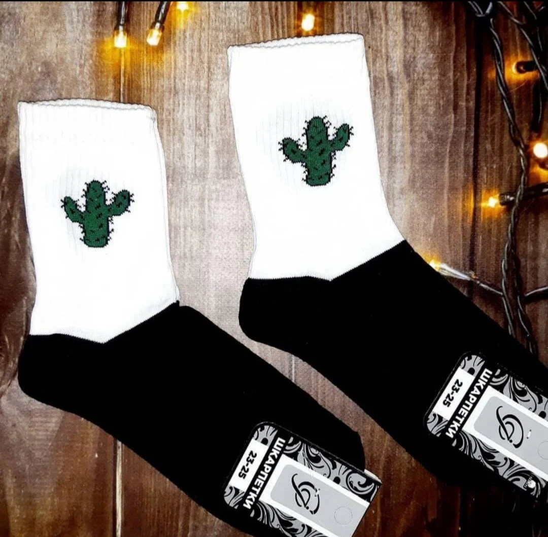 Чоловічі молодіжні шкарпетки високі демісезонні білі 39 - 44 розмір, фото №1