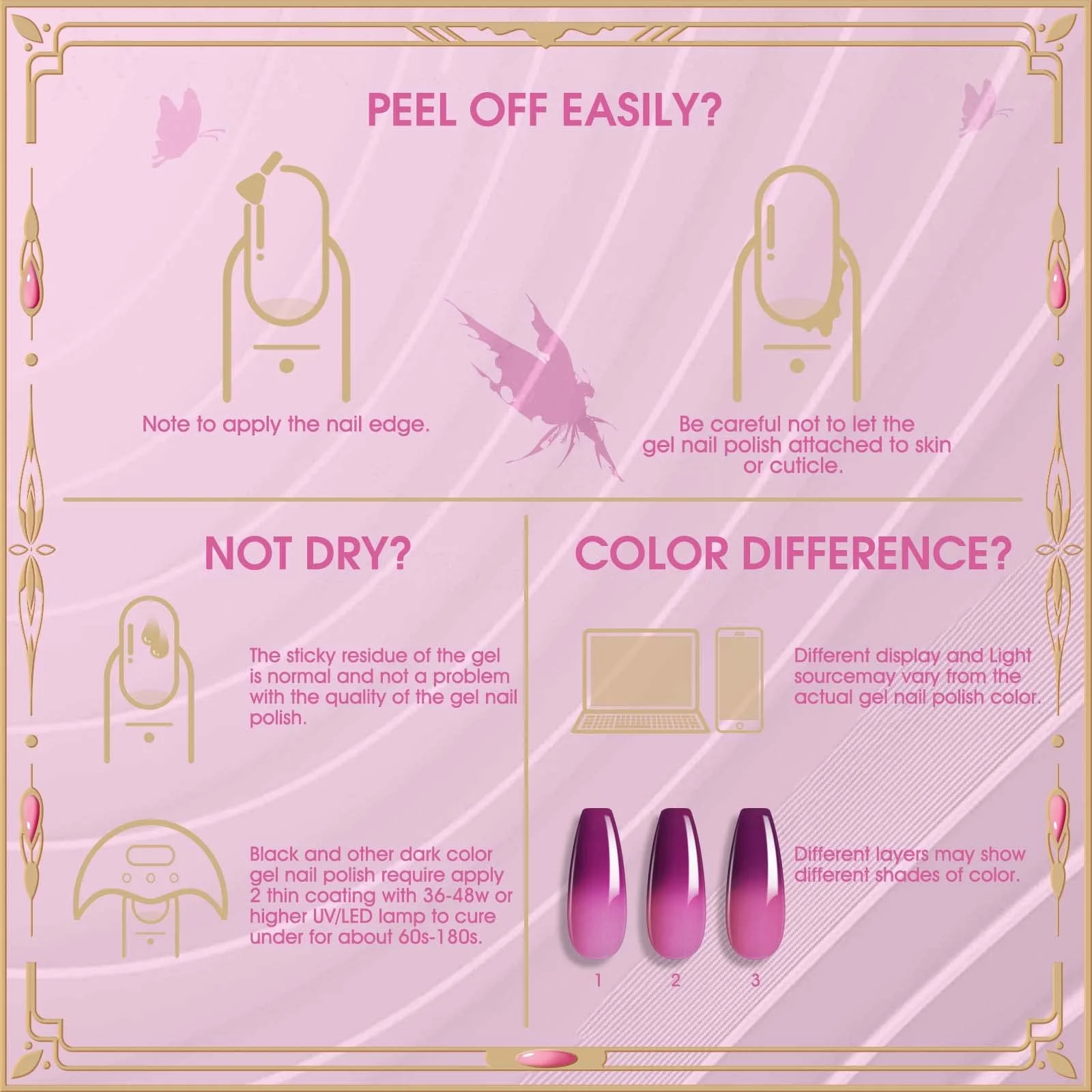 Термо гель-лак ROSALIND 6 кольорів, що змінюють колір, фото №9