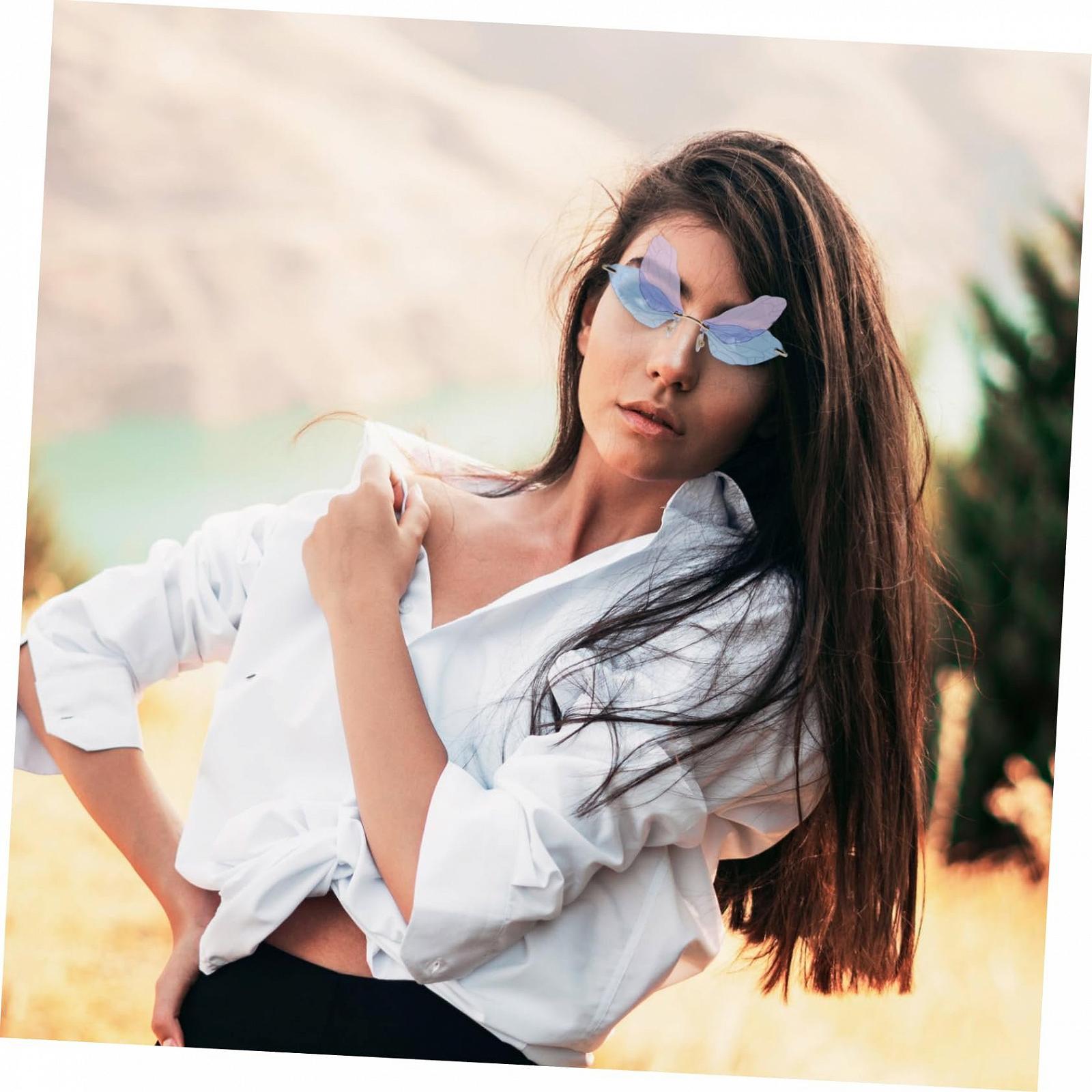 Окуляри VALICLUD з крилами бабки, 2 пари, червоні сонцезахисні, фото №5