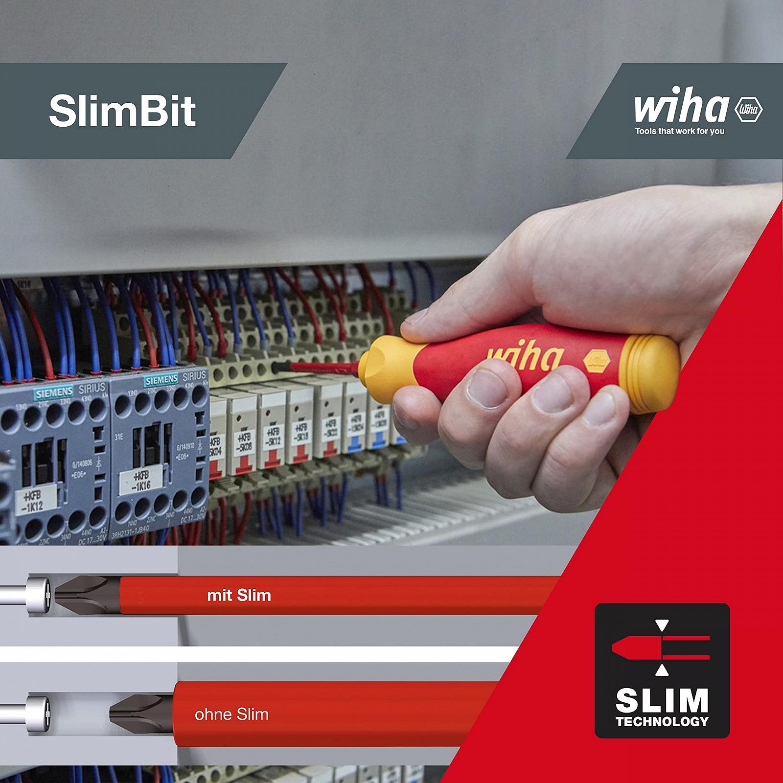 Набір викруток Wiha Screwdriver Set Mixed PocketMax Electric 4-штучний набір бітів з магазином бітів Slim Bits з відкривачкою для пляшок, фото №6