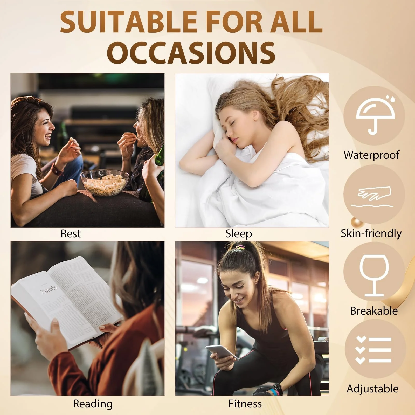 Набір стрічок для підтяжки обличчя (60 шт) з 8 мотузками різних розмірів, фото №3