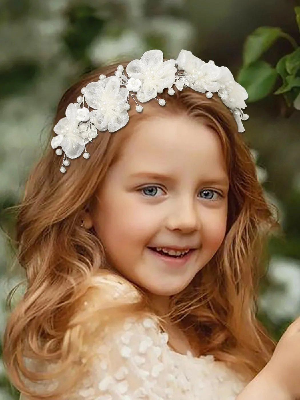 Вінок для волосся Дитячий IYOU Квіти Перли Колір слонової кістки, фото №7 Вінок для волосся Дитячий IYOU Квіти Перли Колір слонової кістки, фото №7