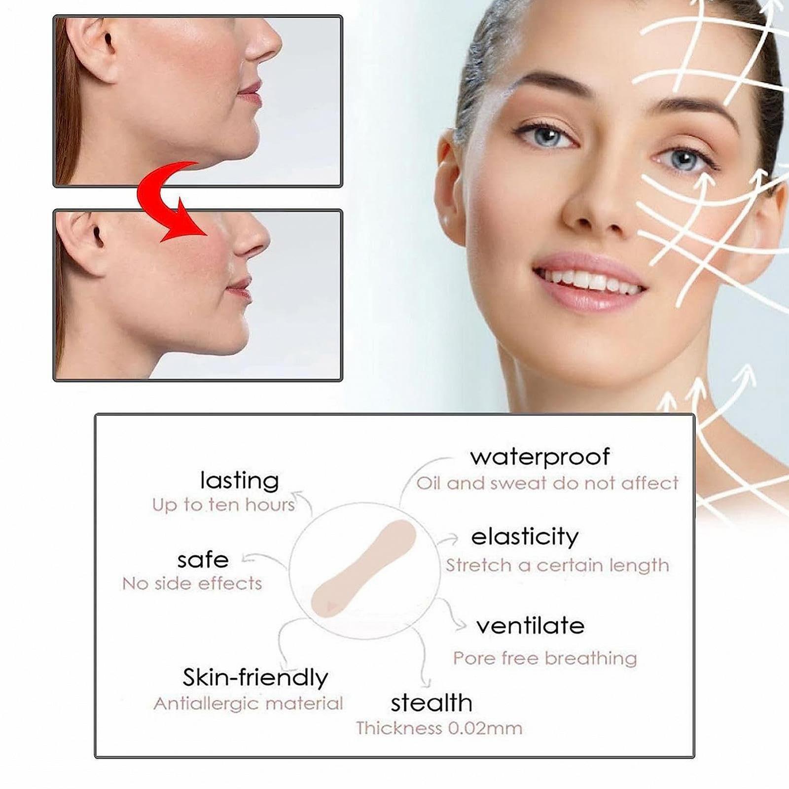 Лента для лица Faceling Invisible V Shape, прозрачная, для подтяжки подбородка и щек, фото №4