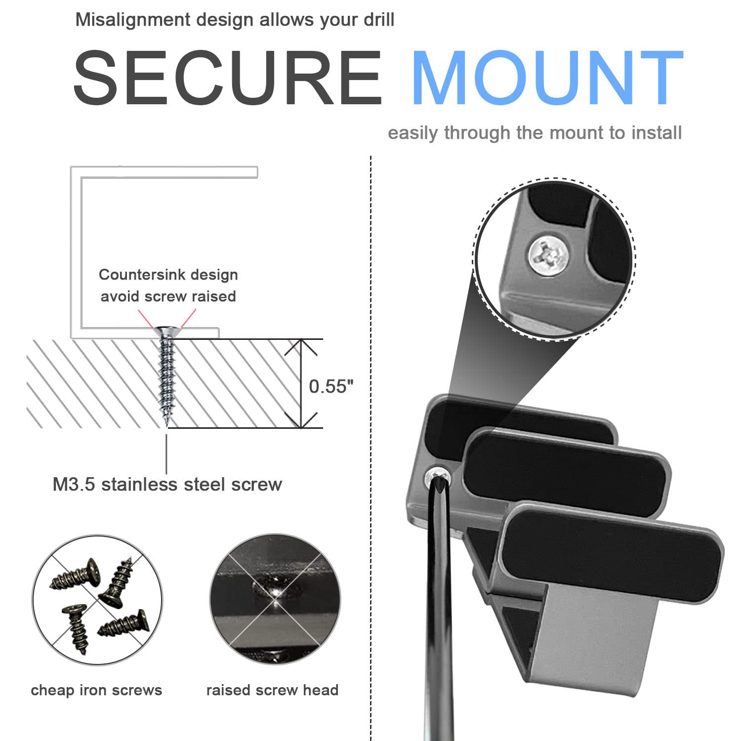 Подставка для ноутбука JEMACHE Aluminium 2-Layer Underdesk Bracket Shelf Holder Silver, фото №4 Подставка для ноутбука JEMACHE Aluminium 2-Layer Underdesk Bracket Shelf Holder Silver, фото №4