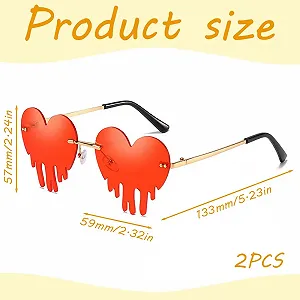 Сонцезахисні окуляри UENXRXE, 2 шт, червоні synthetic.ua - Фото 1