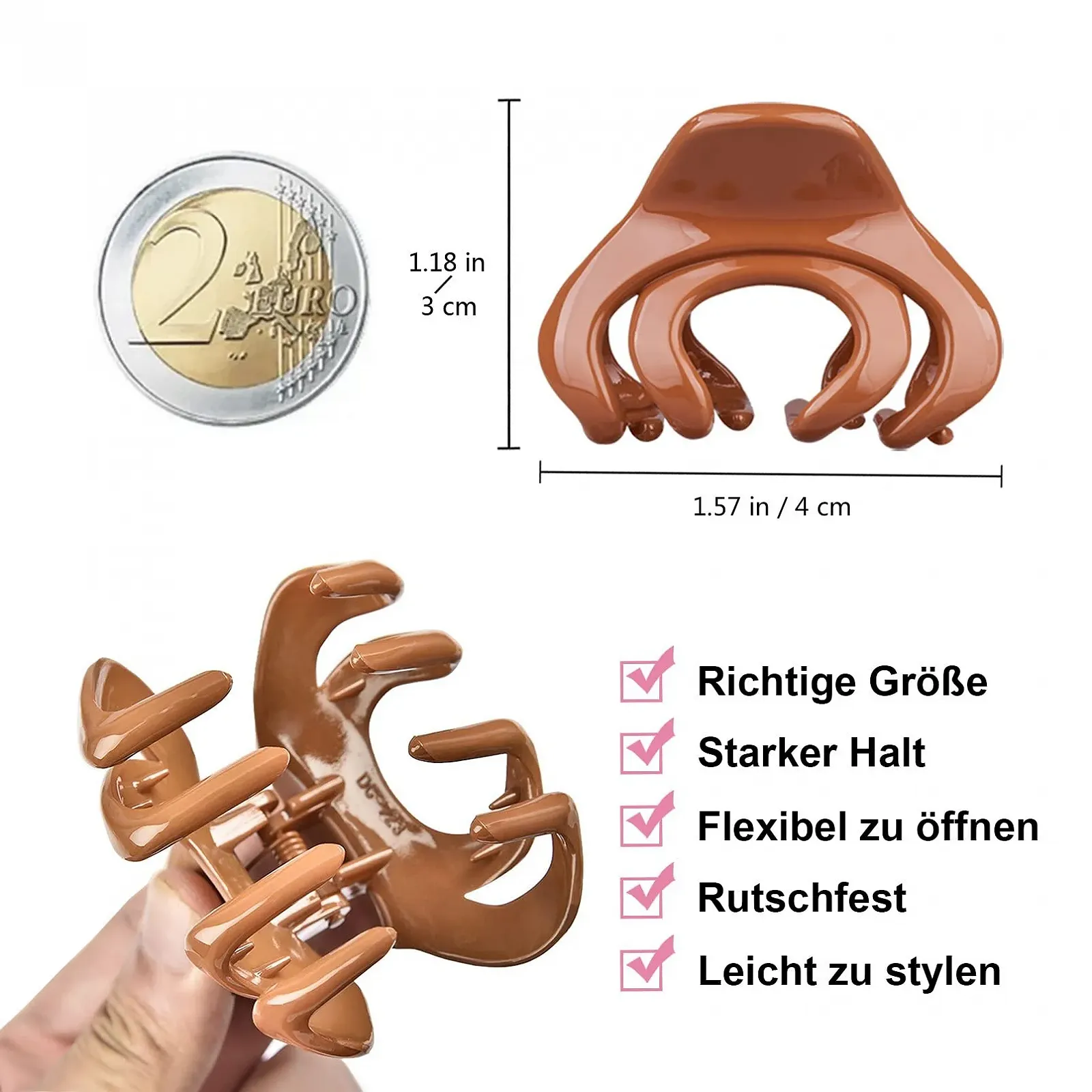 Заколка для волосся FITDON Octopus 4 см, набор 20 штук, фото №6 Заколка для волосся FITDON Octopus 4 см, набор 20 штук, фото №6