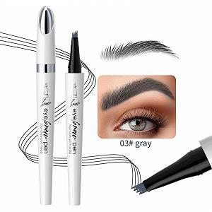 Олівець для брів Waterproof 3D Microblading 4 Tips Eyebrow Pencil 03# Сірий synthetic.ua - Фото 1