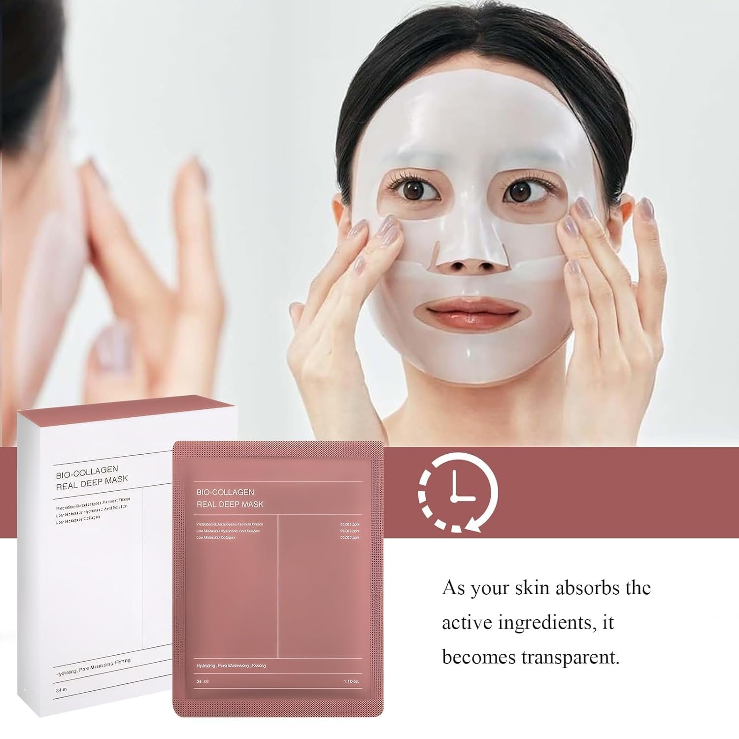 Маска Нічна для обличчя Collagen Organic Real Overnight Deep Зволожуюча для всіх типів шкіри, фото №4