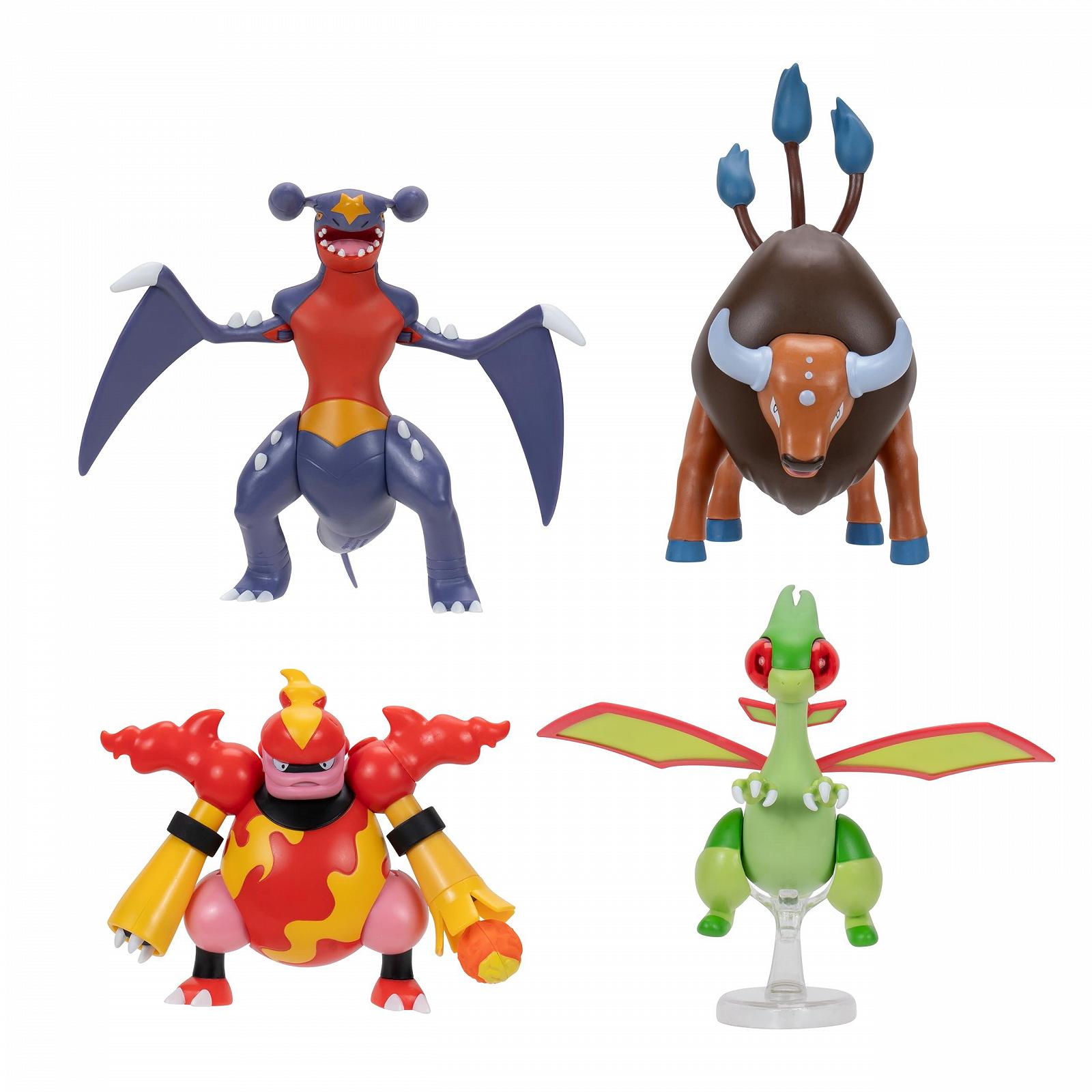 Бойові фігурки Pokémon Knakrack, Magbrant, Tauros, Dragonfly, 11,5 см, 4 шт., фото №1