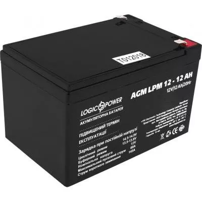 Батарея к ИБП LogicPower LPM 12В 12Ач 6550, фото №1