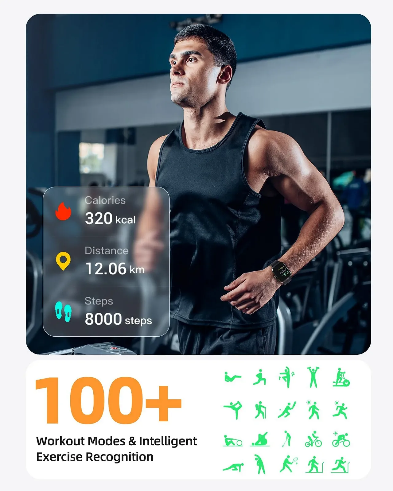 Смарт-годинник Parsonver GOPO1 Чоловічий з функцією телефона, 100+ спортивних режимів, фітнес-трекер, фото №5 Смарт-годинник Parsonver GOPO1 Чоловічий з функцією телефона, 100+ спортивних режимів, фітнес-трекер, фото №5