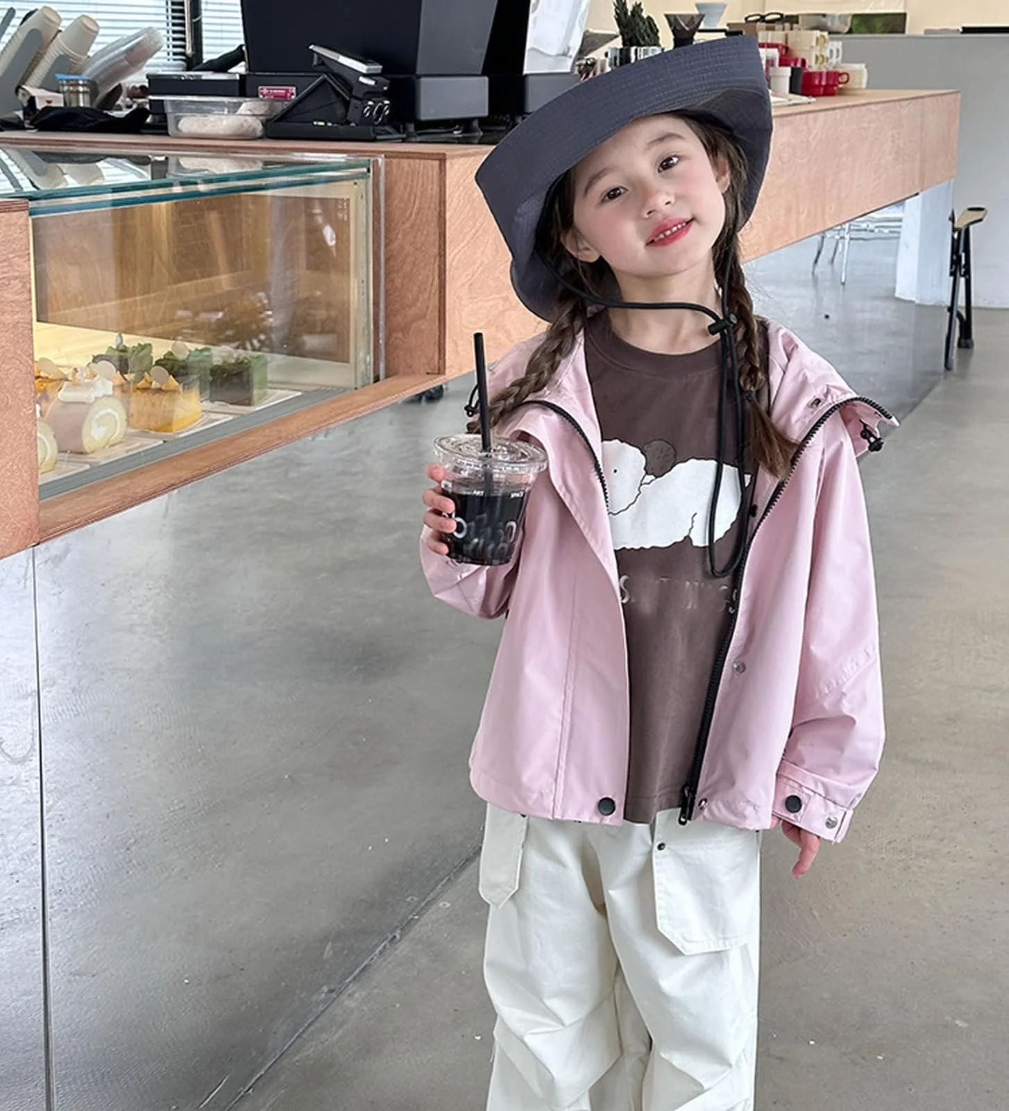 Дитяча вітрозахисна куртка з капюшоном Generisch, водовідштовхувальна, фото №4