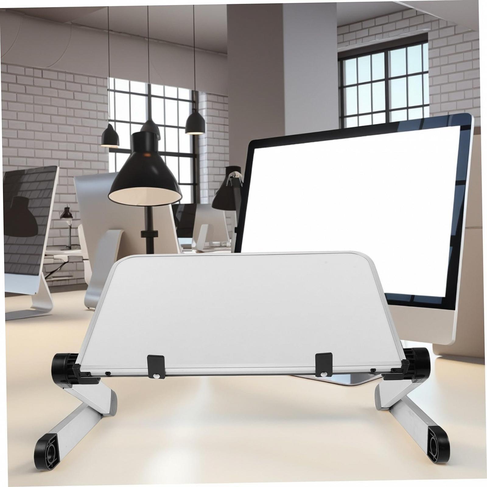 Регулируемая Складная Подставка для Ноутбука с Улучшенным Охлаждением Эргономичная Настольная Подставка для Офиса Совместима с Ноутбуками Планшетами Компактный Дизайн, фото №7