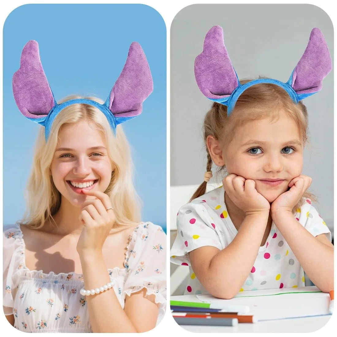 Аксессуар для волос Плюшевые ушки Голубой, фото №5