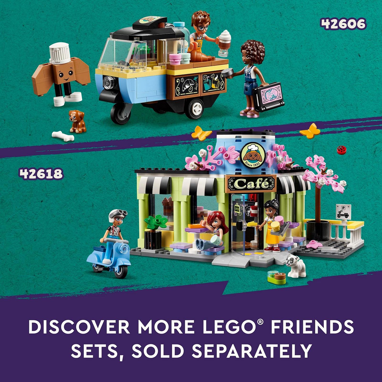 Конструктор LEGO Friends 42618 Кафе Хартлейк-Сити с мини-фигурками и собакой, фото №6