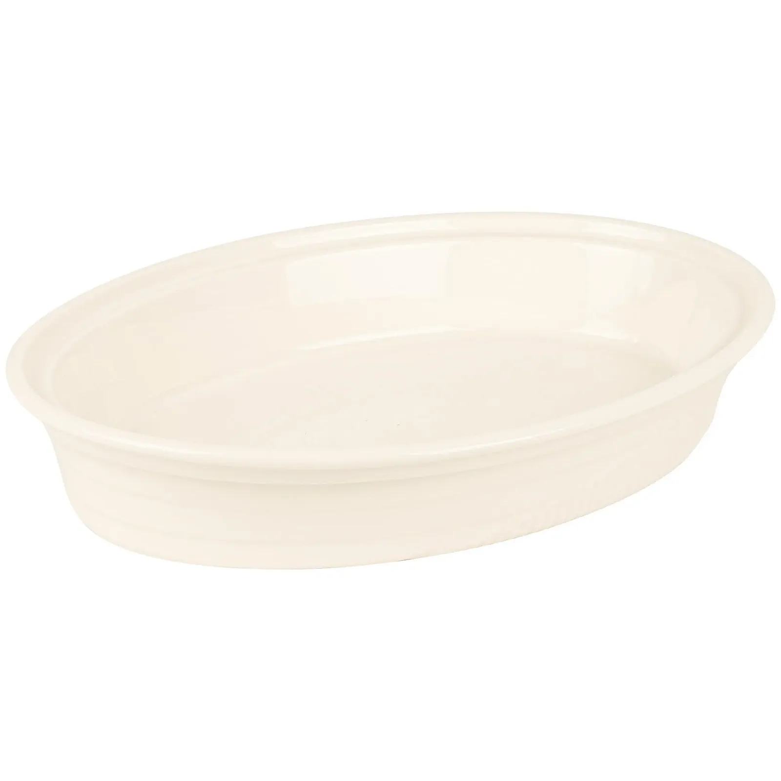 Форма для запекания 2.1 L керамическая овальная с крышкой и подставкой для подогрева белая, фото №3